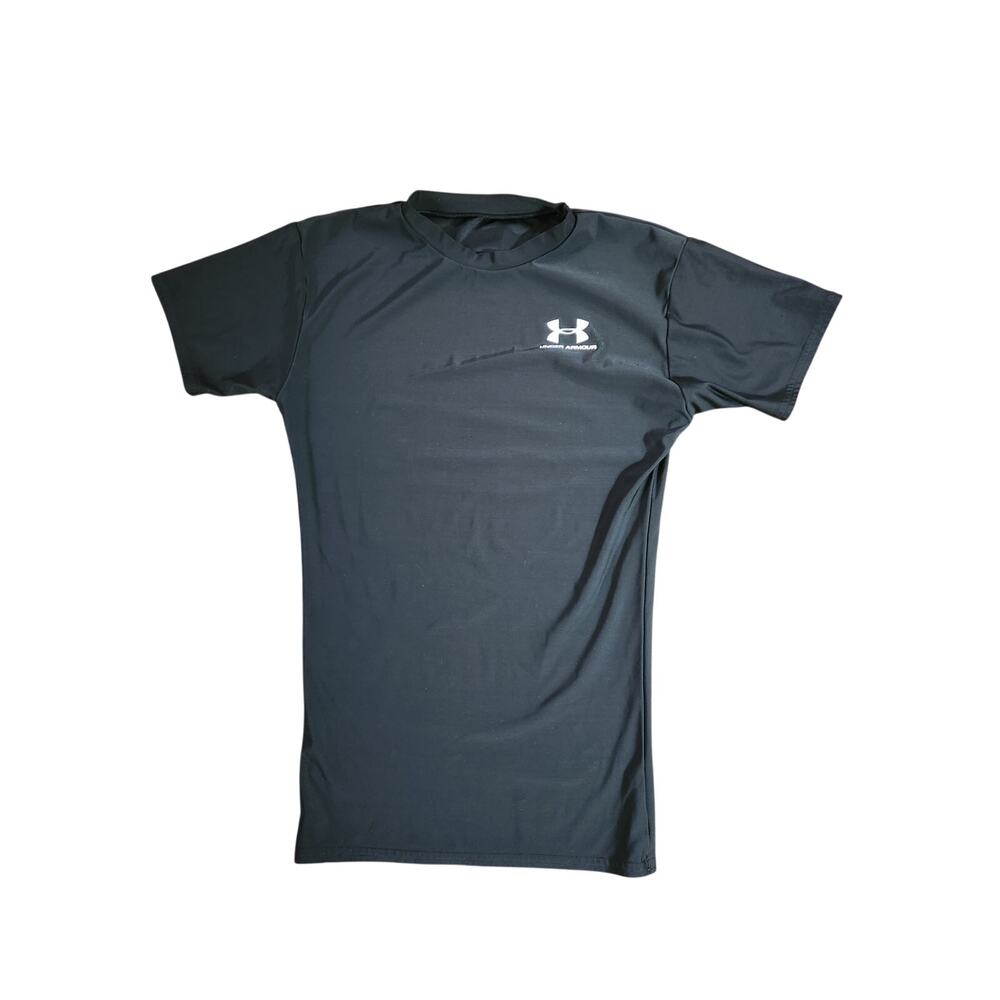 Under Armour HeatGear T-Shirt Womens Medium Black Athletic Performance Tee
